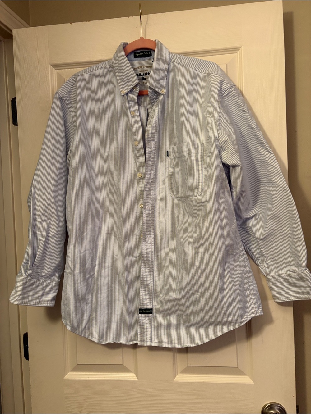 G.H. Bass & Co. Light Blue Pinstripe Button-Down Shirt